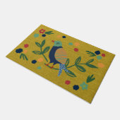 鳥と夏の花|鳥の恋人ギフト ドアマット (アングル)