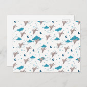 鳥と夜の妖精の夢はがき シーズンポストカード (正面/裏面)