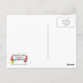 鳥と孔雀の可愛い&カラフル漫画 ポストカード (裏面)