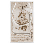 鳥と家は粗末なシック スモールペーパーバッグ (裏面)