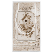 鳥と家は粗末なシック スモールペーパーバッグ (正面)