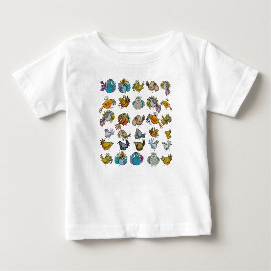 鳥と小鳥 ベビーTシャツ (正面)