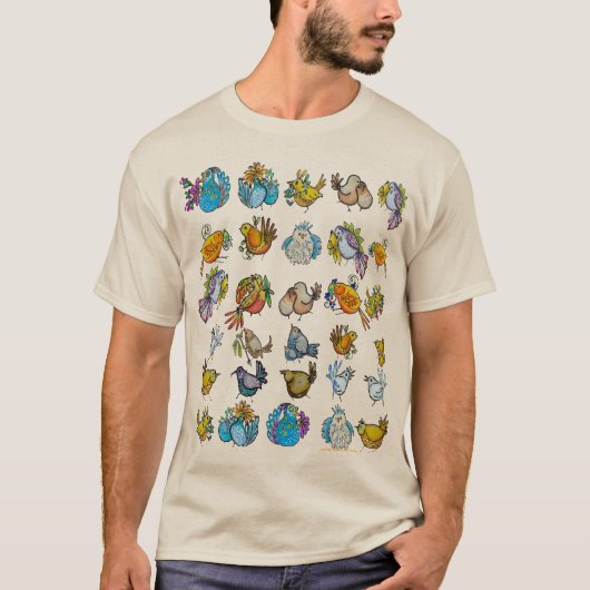 鳥と小鳥 Tシャツ (正面)