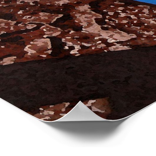 鳥と岩 ポスター (角)