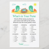 鳥と巣あなたの財布ゲームのベビーショー (正面)