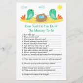 鳥と巣あなたは赤ちゃんシャワーをどれだけ知っているか (正面)