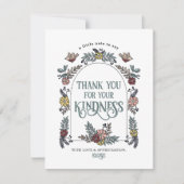 鳥と庭のフラワーアーチサンキューカード カード (正面)