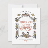 鳥と庭のフラワーアーチサンキューカード カード (正面)