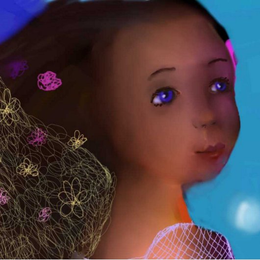 鳥と抽象芸術の子猫 ランバークッション