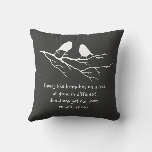 鳥と木のことわざの枝のような家族 クッション (裏面)