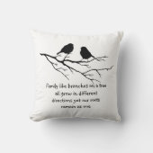 鳥と木のことわざの枝のような家族 クッション (正面)