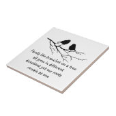 鳥と木のことわざの枝のような家族 タイル (側面)