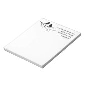 鳥と木のことわざの枝のような家族 ノートパッド (回転)