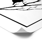 鳥と木のことわざの枝のような家族 ポスター (角)