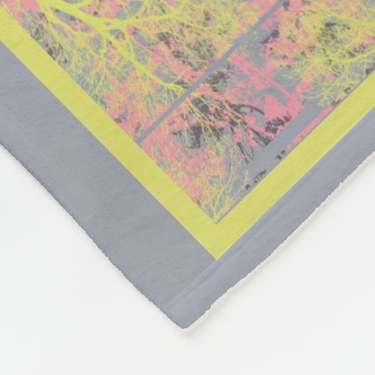 鳥と果実のインスパイア色 フリースブランケット (角)