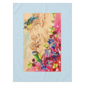 鳥と果実のプリント テーブルクロス (正面)