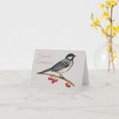 鳥と果実の折り畳まれたグリーティングカード カード (黄色い花)