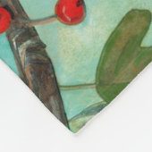 鳥と果実 フリースブランケット (角)