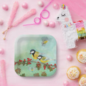 鳥と果実 ペーパープレート (パーティー)