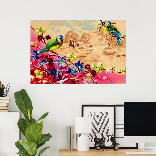 鳥と果実 ポスター (ホームオフィス)