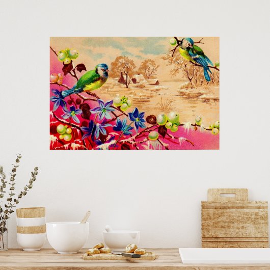 鳥と果実 ポスター (キッチン)