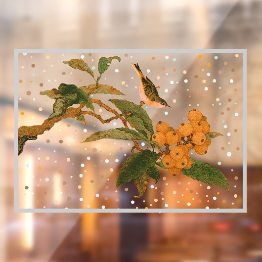 鳥と果物の窓が付いている ウィンドウサイン (シート2)