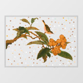 鳥と果物の窓が付いている ウィンドウサイン (シート)