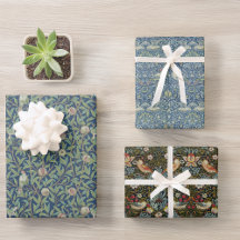 鳥と果物ヴィンテージウィリアム・モリス模様