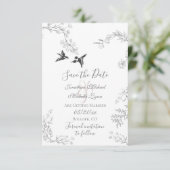 鳥と枝のかわいらしフローラ庭園の結婚式 セーブザデート (スタンド正面)