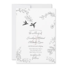 鳥と枝のかわいらしフローラ庭園の結婚式