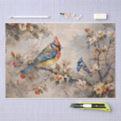 鳥と枝のデコパージュ用ティッシュペーパー 薄葉紙 (クラフト)