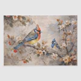 鳥と枝のデコパージュ用ティッシュペーパー 薄葉紙