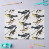 鳥と枝のパターンの分離 薄葉紙 (クラフト)