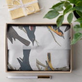 鳥と枝のパターンの分離 薄葉紙 (ギフト)