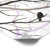 鳥と枝のファインアートプリント ポスター (角)