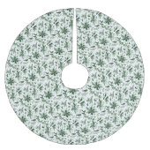 鳥と枝ホリデーモチーフ ブラッシュドポリエステルツリースカート (正面)