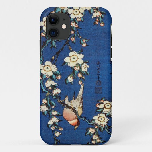 鳥と枝垂桜、北斎の鳥および泣く桜、Hokusai Case-Mate iPhoneケース (裏面)