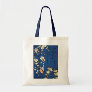鳥と枝垂桜, 北斎 Bird and Weeping Cherry Tree, Hokusai トートバッグ