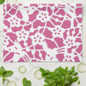 鳥と梅の花、デザイン キッチンタオル (折り畳み)