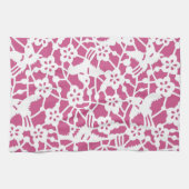 鳥と梅の花、デザイン キッチンタオル (横)