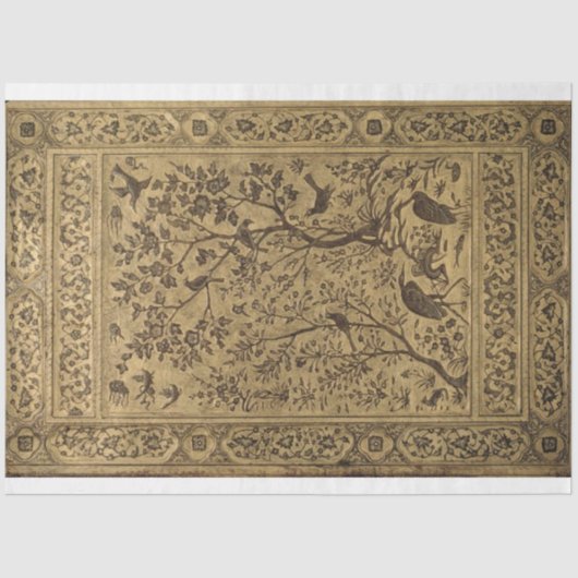 鳥と森のタペストリーデクページ紙 薄葉紙 (正面)