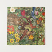 鳥と植物のタペストリー タペストリー (正面(横))