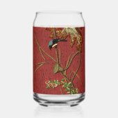 鳥と植物のヤンパンの装飾芸術 ガラス缶 (正面)