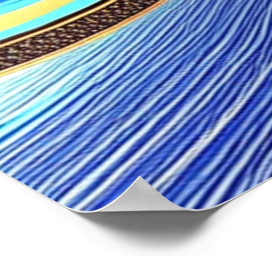 鳥と波のポスター ポスター (角)