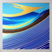 鳥と波のポスター ポスター (正面)