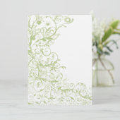 鳥と渦巻き結婚式が緑のあじさい#28を誘う 招待状 (スタンド正面)