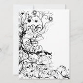 鳥と渦巻き結婚式招待状 招待状 (裏面)