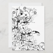 鳥と渦巻き結婚式招待状 招待状 (裏面)