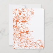 鳥と渦巻き結婚式招待状 招待状 (裏面)