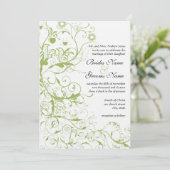 鳥と渦巻き結婚式招待状#17 招待状 (スタンド正面)